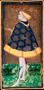 Vale de denye kartı. Bonifacio Bembo (1420-1482) tarafından Filippo Maria Visconti için yapılan Tarot oyununun haritası, yaklaşık 1440. Bergamo. Carrara Akademi Galerisi by Bonifacio Bembo