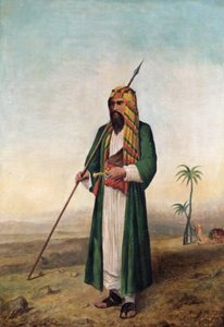 Arap elbiseli Sir Richard Burton, 1853 dolayları by Borgo Caratti