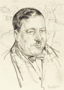 Sanatçı Ilya Mashkov'un portresi by Boris Dmitrievich Grigoriev