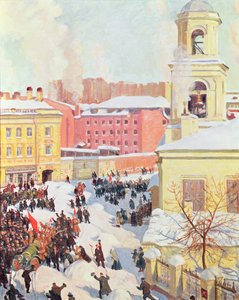 27 Şubat 1917 by Boris Mikhailovich Kustodiev