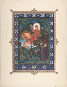Güzel Vasilisa peri masalı için illüstrasyon, c. 1925