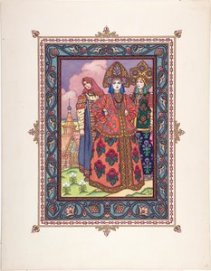 Vassilissa la Belle (Vassilissa la tres Belle) - Masal için İllüstrasyon Güzel Vasilisa par Zvorykin, Boris Vasilievich (1872-1935