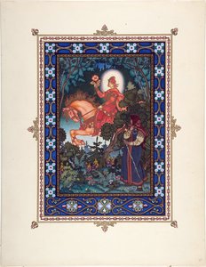 Vassilissa la Belle (ou Vassilissa la tres belle) - Masal için İllüstrasyon Güzel Vasilisa Zvorykin, Boris Vasilievich (1872