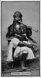 19. yüzyılın sonlarından bir fotoğraftan Bosnalı bir Asker by Bosnian Photographer