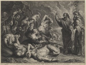 Musa ve Brazen Yılan by Boëtius Adams Bolswert, after Sir Peter Paul Rubens
