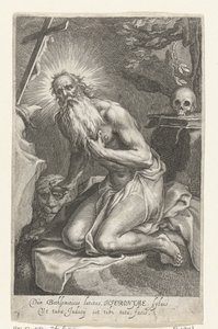 Bir keşiş olarak Bethlehem Aziz Jerome Dùm Bethlemiticis latitas (...) tibi tuta facis (nesne üzerindeki başlık) Hermits (dizi adı) Ad sacrum spekulum (...) patribus that ales (dizi adı) by Boëtius Adamsz. Bolswert