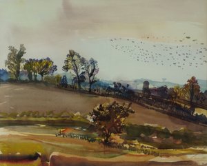 Autumn Mood, 1980 (kağıt üzerinde wc) by Brenda Brin Booker