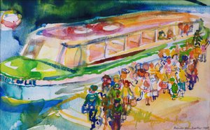 Tekne Gezisi, 1989 (kağıt üzerinde wc) by Brenda Brin Booker