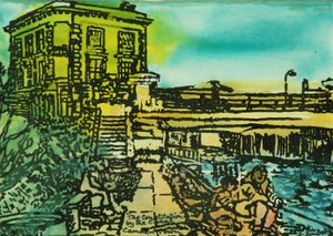 Anayasa Pub, Regents Canal (kağıt üzerine suluboya)