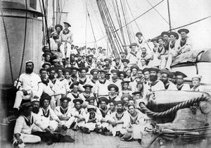 Gemideki şirket HMS Eclipse, c.1888