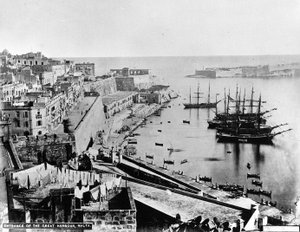 Büyük Liman Girişi, Malta, 1880 dolayları by British Photographer