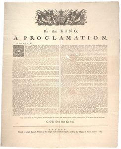 Bir Bildiri, 1763 by British School