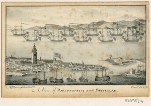 Bir dizi eskiz, Büyük Britanya, Kıta ve Amerika'dan görünümler 1772-1778 (suluboya) by British School