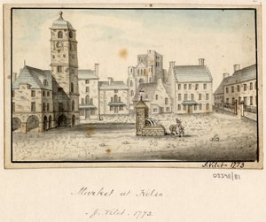 Bir dizi eskiz, Büyük Britanya, Kıta ve Amerika'dan görünümler 1772-1778 (suluboya) by British School