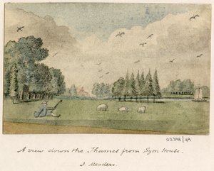 Bir dizi eskiz, Büyük Britanya, Kıta ve Amerika'dan görünümler 1772-1778 (suluboya) by British School