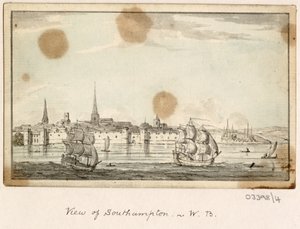 Bir dizi eskiz, Büyük Britanya, Kıta ve Amerika'dan görünümler 1772-1778 (suluboya) by British School