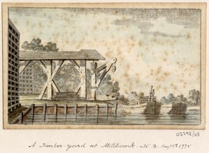 Bir dizi eskiz, Büyük Britanya, Kıta ve Amerika'dan görünümler 1772-1778 (suluboya) by British School