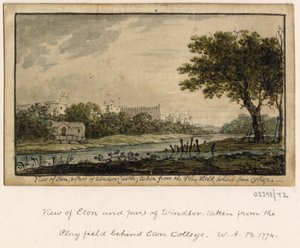 Bir dizi eskiz, Büyük Britanya, Kıta ve Amerika'dan görünümler 1772-1778 (suluboya) by British School