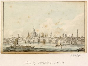 Bir dizi eskiz, Büyük Britanya, Kıta ve Amerika'dan görünümler 1772-1778 (suluboya) by British School