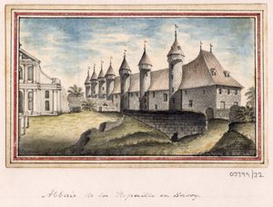 Bir dizi eskiz, Büyük Britanya, Kıta ve Amerika 1772-1778'deki görünümler (suluboya) by British School
