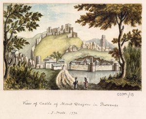 Bir dizi eskiz, Büyük Britanya, Kıta ve Amerika 1772-1778'deki görünümler (suluboya) by British School