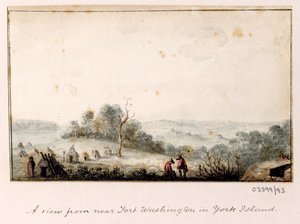 Bir dizi eskiz, Büyük Britanya, Kıta ve Amerika 1772-1778'deki görünümler (suluboya) by British School