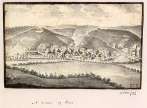 Bir dizi eskiz, Büyük Britanya, Kıta ve Amerika 1772-1778'deki görünümler (suluboya) by British School