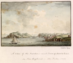 Bir dizi eskiz, Büyük Britanya, Kıta ve Amerika 1772-1778'deki görünümler (suluboya) by British School