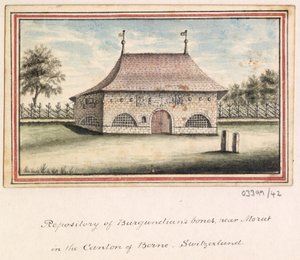Bir dizi eskiz, Büyük Britanya, Kıta ve Amerika 1772-1778'deki görünümler (suluboya) by British School