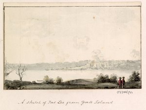 Bir dizi eskiz, Büyük Britanya, Kıta ve Amerika 1772-1778'deki görünümler (suluboya) by British School