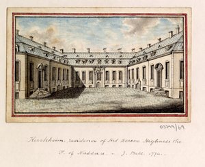 Bir dizi eskiz, Büyük Britanya, Kıta ve Amerika 1772-1778'deki görünümler (suluboya) by British School