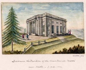 Bir dizi eskiz, Büyük Britanya, Kıta ve Amerika 1772-1778'deki görünümler (suluboya) by British School
