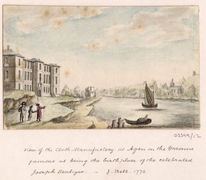 Bir dizi eskiz, Büyük Britanya, Kıta ve Amerika 1772-1778'deki görünümler (suluboya) by British School