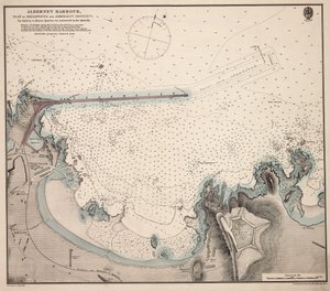 Alderney Limanı, dalgakıran planı ve Amirallik mülkü by British School