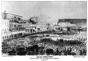 Fort Vigilant dışında bir kitle toplantısı, Sacramento, California, 1856 1937.