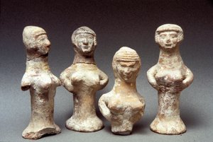 Aşera, Kenan, MÖ 999-600 heykelcikleri (kil)