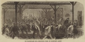 Marseillaise Hall, Belleville, Paris, Rocheforts Tutuklanmasında by Burn Smeeton