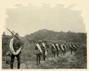 1. ve 10. Savaş Alanından Dağlar Üzerinden Rough Riders Çatışma Sahnesine Giden Yolda