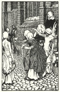 Charles Reade (lito) tarafından Manastır ve Ocak için İllüstrasyon by Byam (after) Shaw