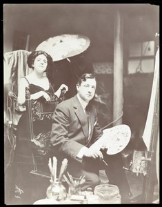 Harrison Fisher ve Model, 1908-9 (gümüş jelatin baskı)