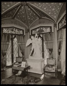 Helen Gould malikanesinin (geç Jay Gould konutu) Tarrytown, New York'taki misafir odası, 1893-94 (gümüş jelatin baskı) by Byron Company