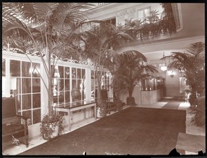 Ritz-Carlton Hotel'deki lobi ve kayıt masası, c.1910-11 (gümüş jelatin baskı) by Byron Company