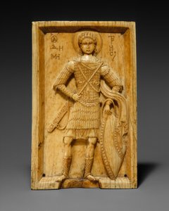 Aziz Demetrios ile Simge, 950-1000 (fildişi) by Byzantine