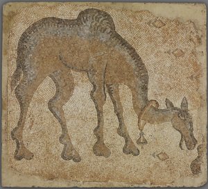 Otlayan deve ile mozaik parçası by Byzantine