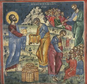 Beş Somun ve İki Balık Mucizesi, 16. yüzyıl by Byzantine Byzantine