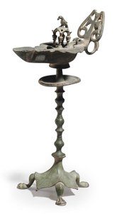Bir Bizans bronz kandil ve sehpası, MS 5.-6. yy (bronz) by Byzantine School