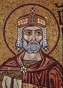 Kral Davut (MÖ 10. yüzyıl). Bizanslı bir ustanın eseri, mozaik, Venedik (İtalya) San Marco Bazilikası