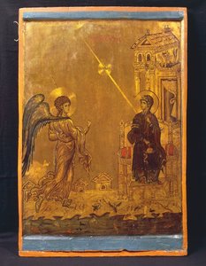 Müjde (panelde tempera) by Byzantine School