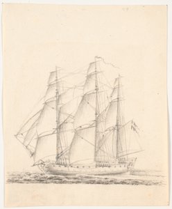 Tam yelkenler için donanma gemisi by C.A. Lorentzen