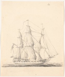 Tam yelkenler için donanma gemisi by C.A. Lorentzen